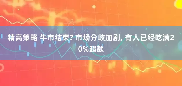 精高策略 牛市结束? 市场分歧加剧, 有人已经吃满20%超额
